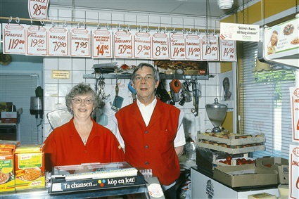 Birgit och Stig Olsson på Stigs Livs i Kallinge 1991.