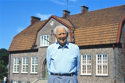 Före detta läraren och skoldirektören John Branje, Kallinge 1991.