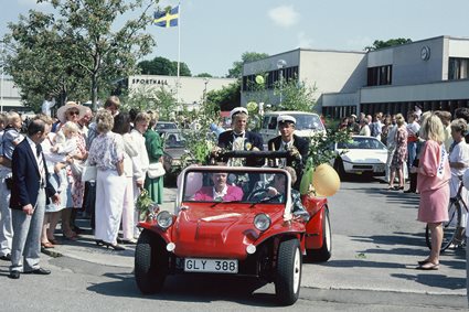Studentexamen på Knut Hahnsskolan i Ronneby, juni 1989.