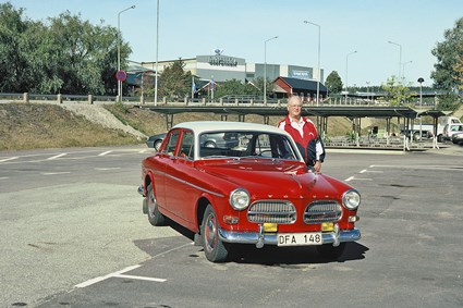 Hilding Andersson, Olofström, med Volvo Amazon P 1200 HB av 1958 års modell, september 1997.